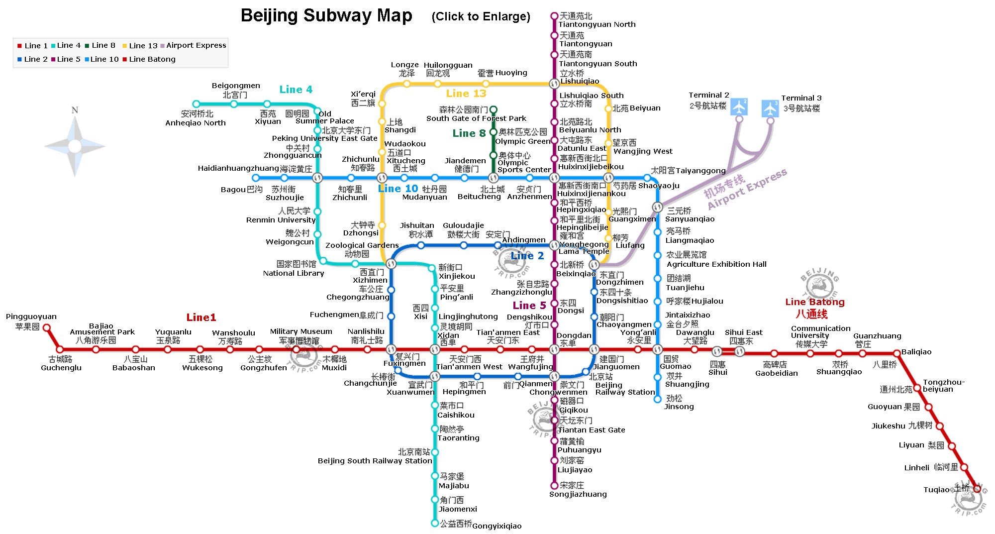 Subway Map Beijing 